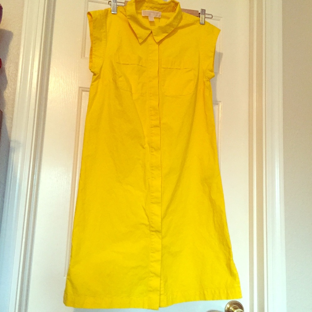 Michael Kors yellow shirt dress